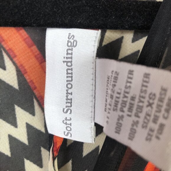 Soft Surroundings Dress Womens XS Multicolor Chevron Kaftan Maxi Boho Beaded - Picture 6 of 16